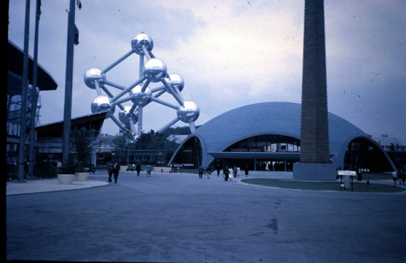 vue expo 58 Atomium Bruxelles expo 58
