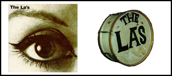 The La's pochette du disque et grosse caisse du groupe.