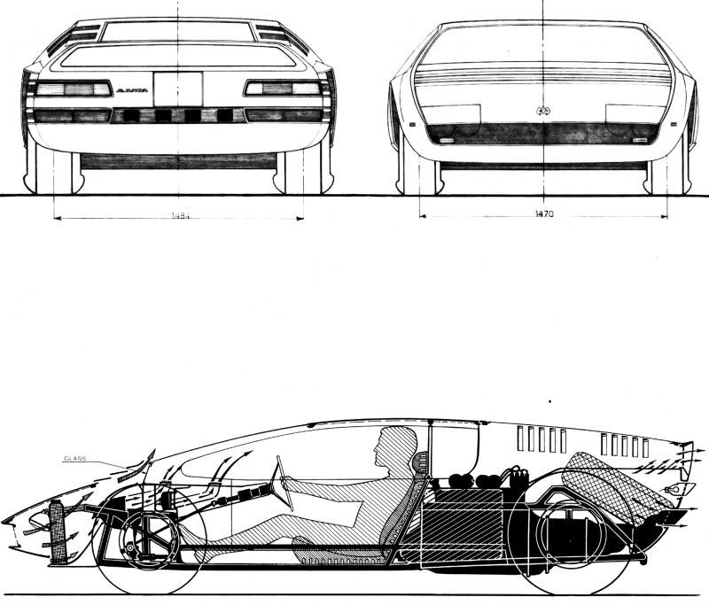 Bizzarrini-Manta-Giugiaro-schematic