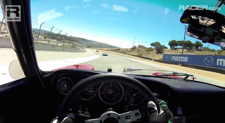 CAMERA EMBARQUÉE : EN PORSCHE 911S À LAGUNA SECA